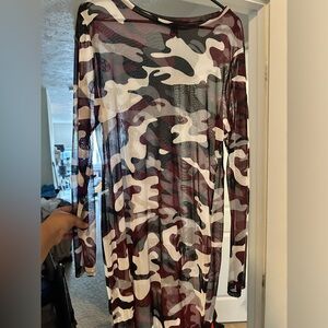Camo Mesh Dress